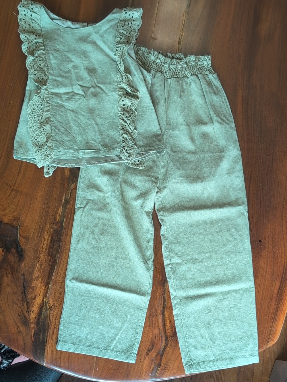 Girls Sage Green Outfit